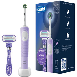 Электрическая зубная щетка Oral-B Vitality Pro X Clean с бритвой Venus Swirl (лиловый)