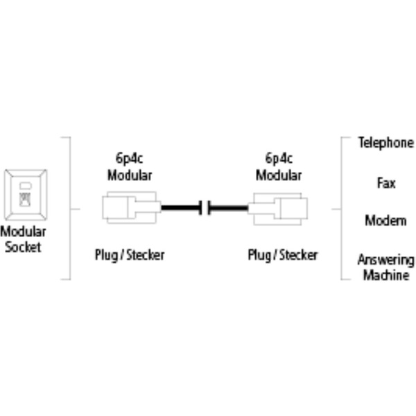 Телефонный кабель Hama 00044492 15 м