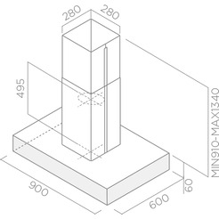 Кухонная вытяжка Elica Spot Plus Island IX/A/90