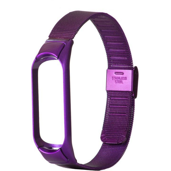 Ремешок Bingo Stainless Grid для Xiaomi Mi Band 3/4 Фиолетовый
