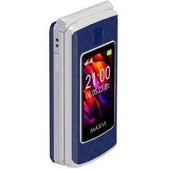 Кнопочный телефон Maxvi E28 + ЗУ WC-11 (синий)