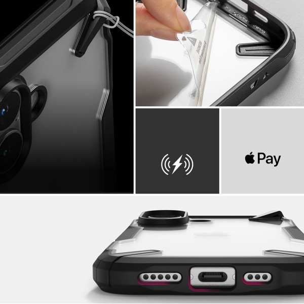 Чехол RINGKE FUSION X для IPHONE 16 BLACK
