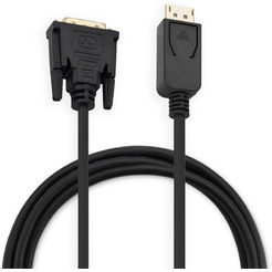 Кабель Buro 1.1v DisplayPort (m)/DVI-D (Dual Link) (2м, черный)