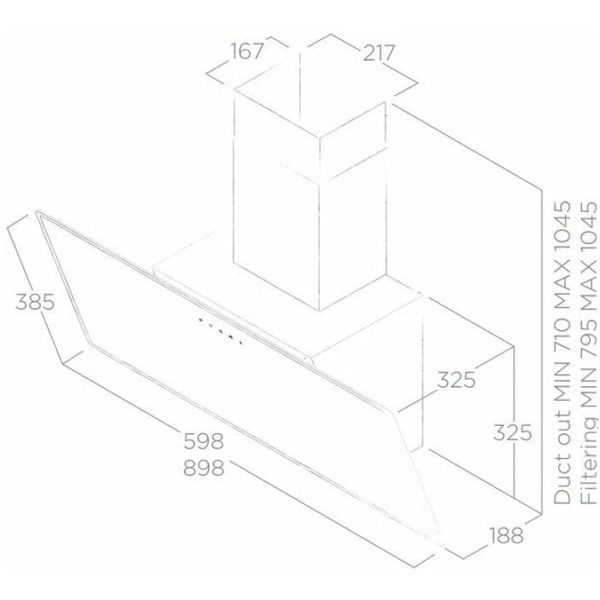 Вытяжка Elica Shire WH/A/90 No Plug