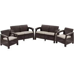 Набор садовой мебели Keter Corfu II Rest 258951 (коричневый)