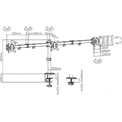Кронштейн для монитора Gembird MA-D3-01