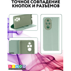 Чехол-книга BINGO Magnetic для HONOR 200 Pro (зеленый)