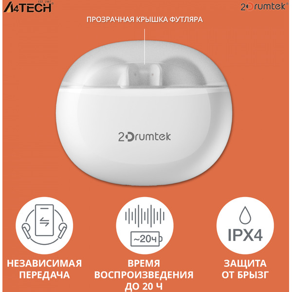 Беспроводные наушники Alteracs Silk TWS white