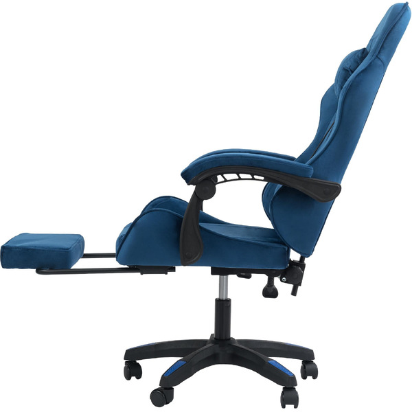 Вибромассажное кресло Calviano 1584 (велюр, синий)