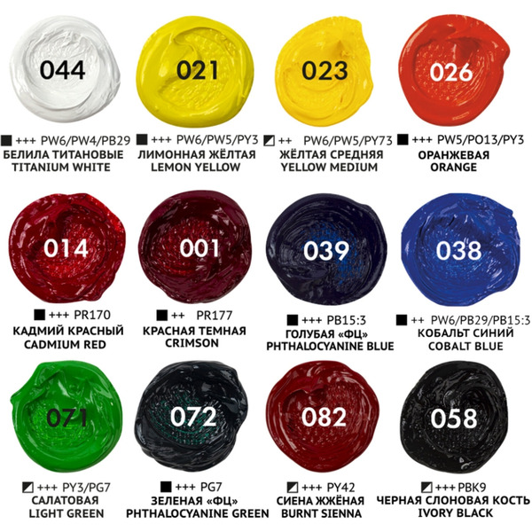 Краски масляные водоразбавимые BRAUBERG ART 192290