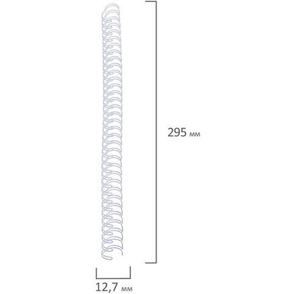 Металлические пружины для переплета BRAUBERG A4 12.7 мм 100 шт 530823 (белый)