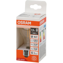 Лампа светодиодная филаментная OSRAM A100 7,5W 4000K E27