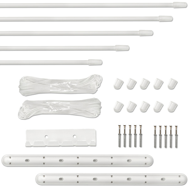 Сушилка для белья Sundays Home Потолочная 5 прутьев 120см (алюминий/белый)