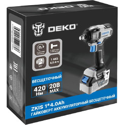 Гайковерт DEKO ZKIS 083-1084 (1×4.0 Ah)