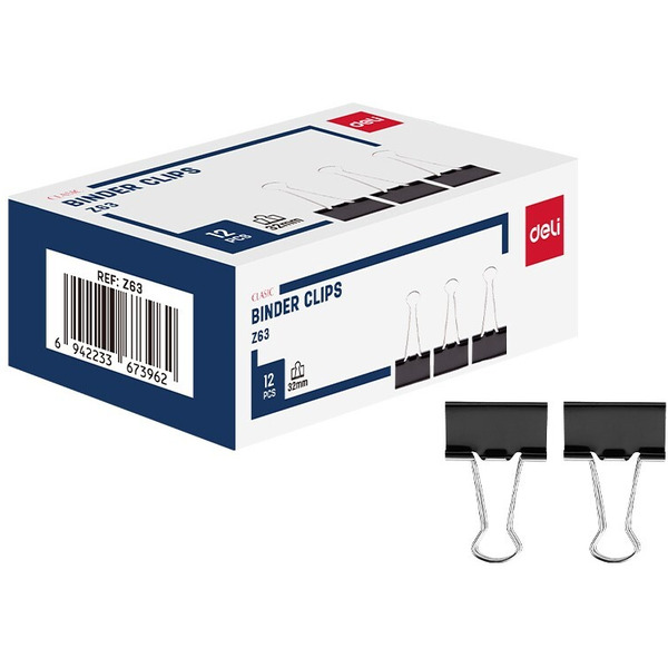Зажим для бумаг DELI Z63