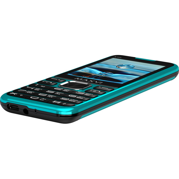 Мобильный телефон Maxvi X10i +ЗУ WC-112 (голубой)