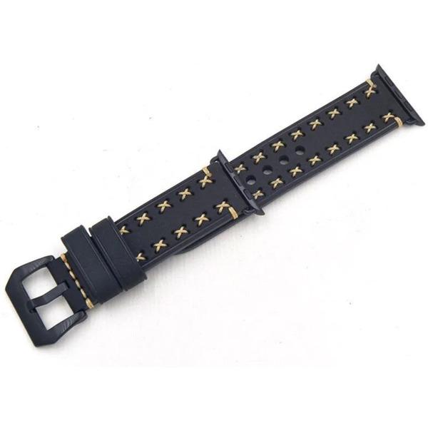 Ремешок Bingo Leather Cross для APPLE Watch Темно-синий