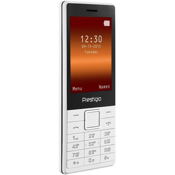 Комплект Prestigio: телефон Muze D1 белый (PFP1285DUO) + адаптер питания GLY-B05050L