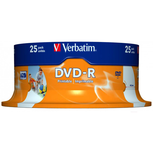 DVD-R диск Verbatim 4.7Gb 16x 43538 (25 шт.)