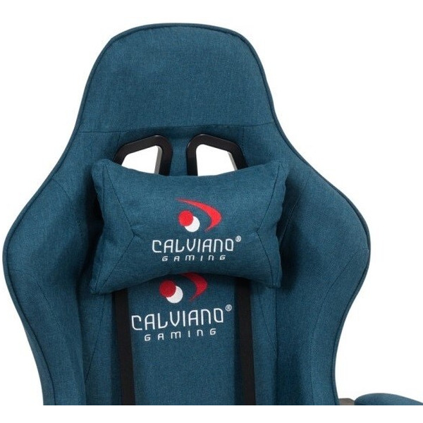 Игровое кресло Calviano ASTI ultimato light blue fabric(вибромассажное)