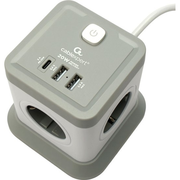 Сетевой фильтр Cablexpert TWR-4-CU2-W-2
