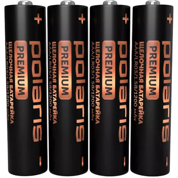 Батарейки щелочные Polaris PB AAA (4шт) Premium