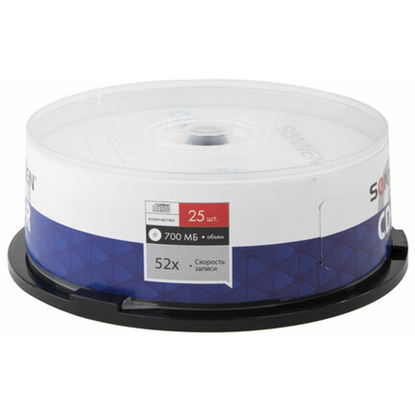 Комплект дисков CD-R Sonnen 700Mb 52x 25шт (513531)