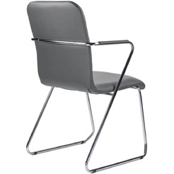 Стул Brabix Visit CF-101 (хром/экокожа темно-серый)