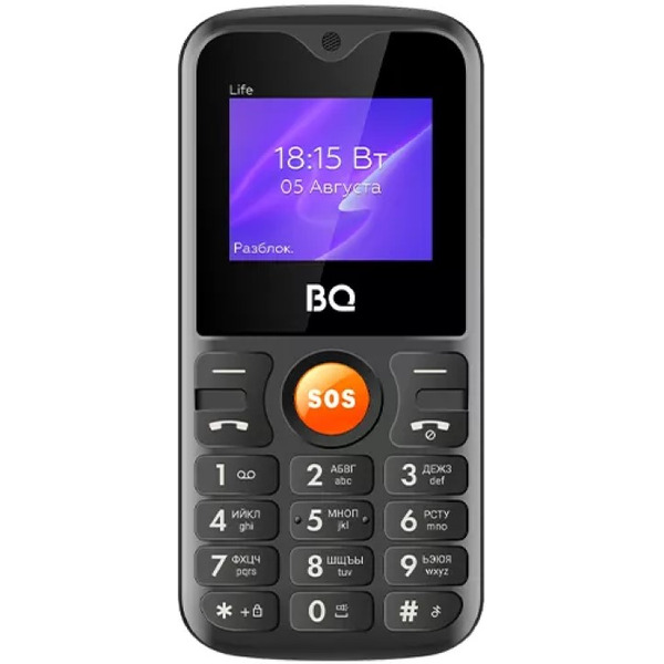 Мобильный телефон BQ BQ-1853 Life (черный/оранжевый)