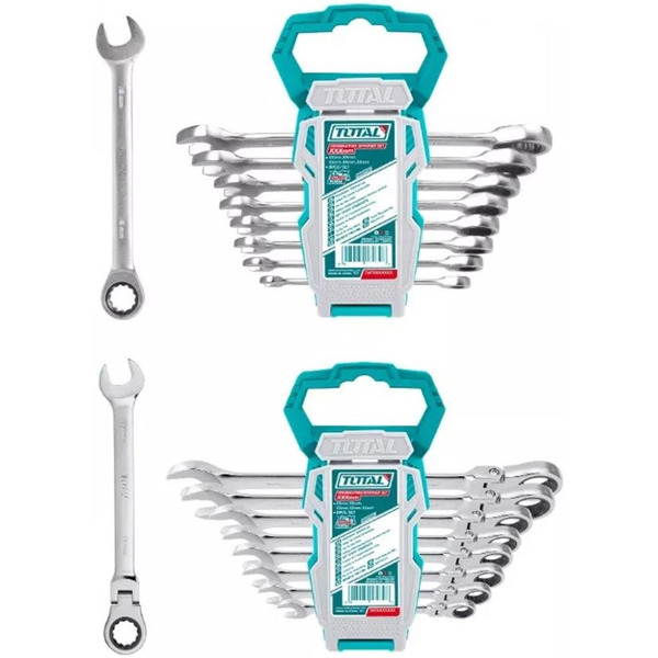 Набор ключей комбинированных с трещоткой TOTAL THT103RK166 (16 шт)