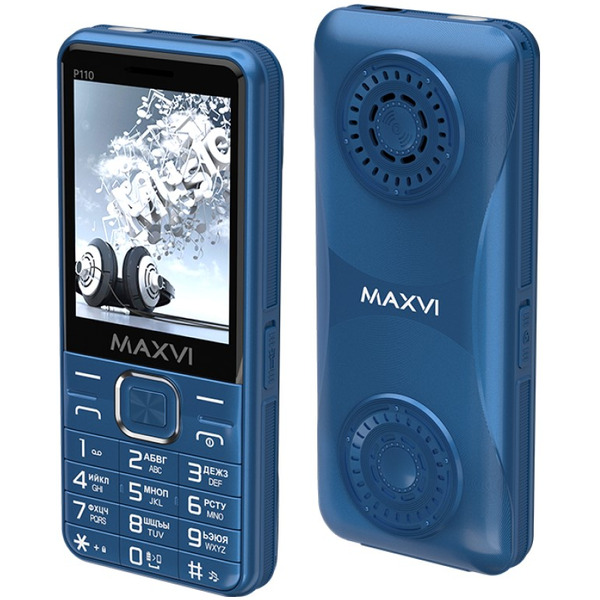 Кнопочный телефон Maxvi P110 (синий)
