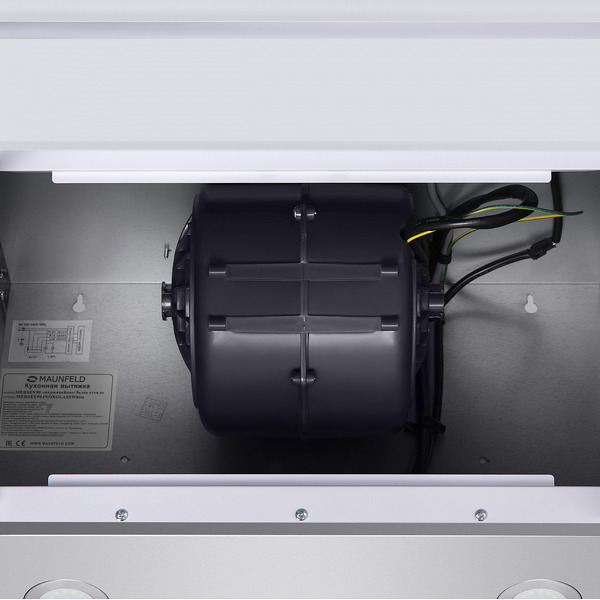 Кухонная вытяжка MAUNFELD Mersey 90 (нержавеющая сталь\белое стекло)