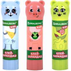 Клей-карандаш BRAUBERG KIDS 271141 (3 шт)
