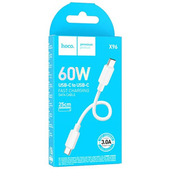 Кабель Hoco X96 60W USB Type-C - USB Type-C (0.25 м, белый)