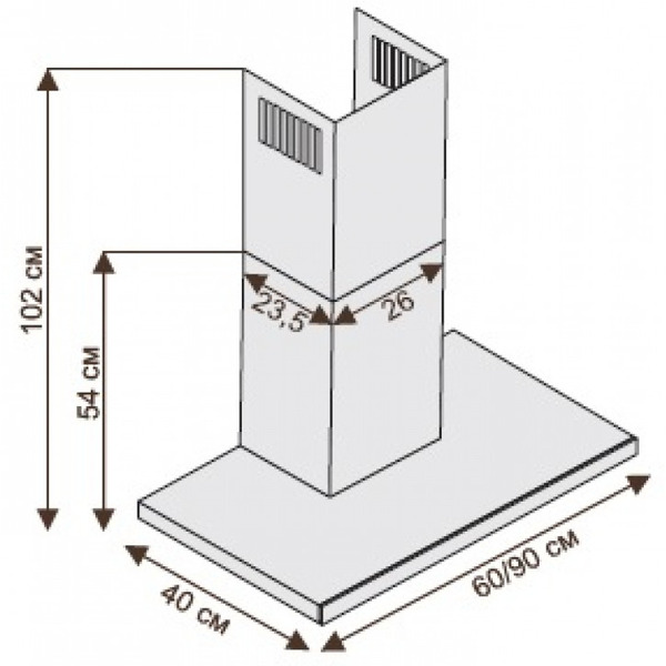 Вытяжка CIARKO Top 60 (белый)