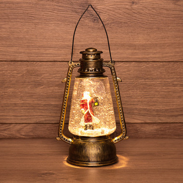 Декоративный фонарь с эффектом снегопада и подсветкой NEON-NIGHT Санта-Клаус 501-066