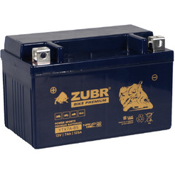 Мотоциклетный аккумулятор ZUBR Premium YTX7A-BS L+ (7 А·ч)