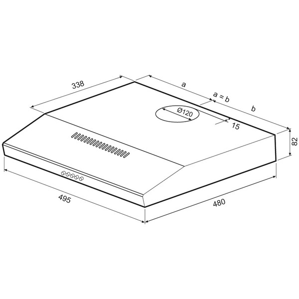 Вытяжка KRONA BRIANA 500 INOX PB
