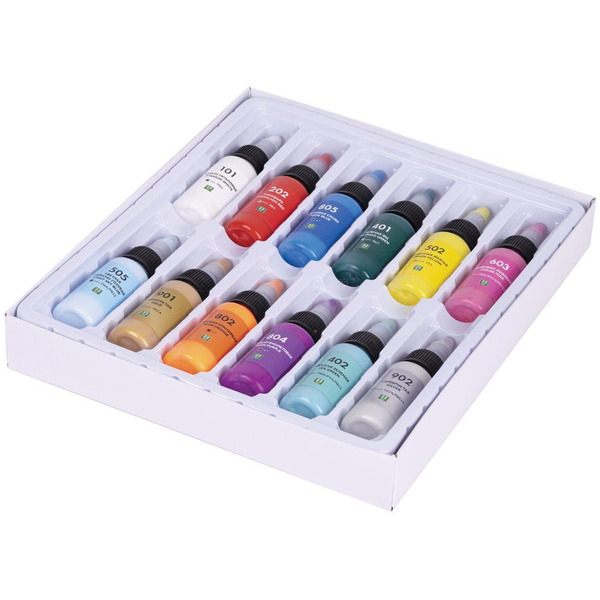 Краски акриловые для техники Флюид Арт BRAUBERG ART 192235