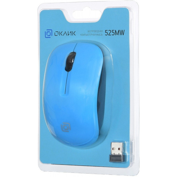 Мышь Oklick 525MW (голубой)