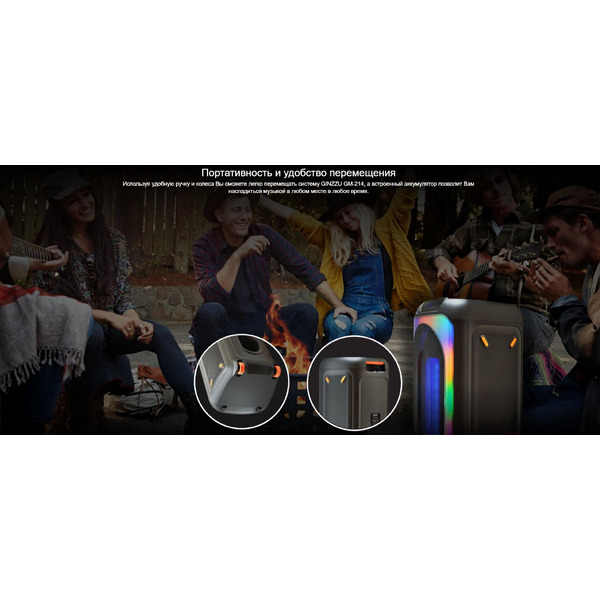 Колонка для вечеринок GINZZU GM-214