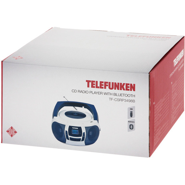 Магнитола TELEFUNKEN TF-CSRP3498BBLW (белый с синим)