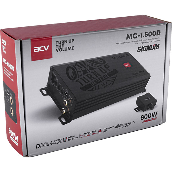 Автомобильный усилитель ACV MC-1.500D