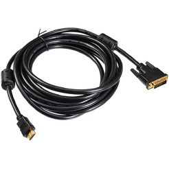 Кабель Buro HDMI-19M-DVI-D-5M