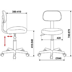 Кресло Бюрократ CH-1201NX (черный)