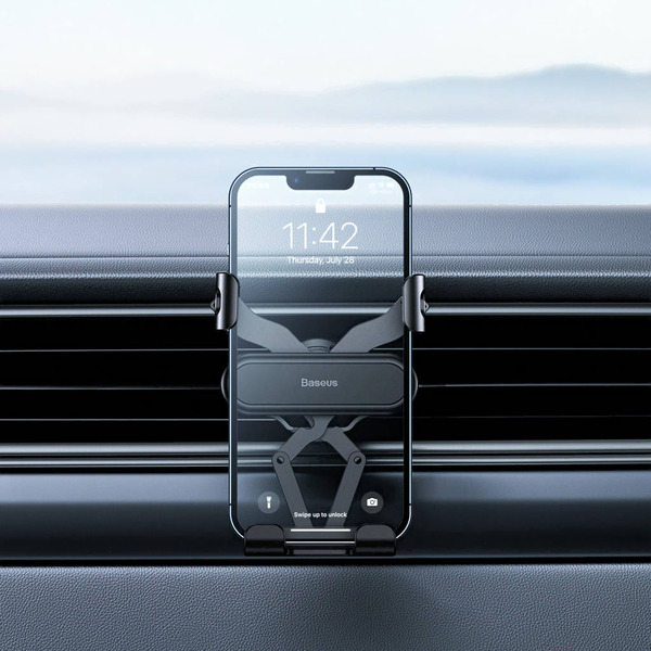Держатель для смартфона Baseus Stable Gravitational Car Mount Lite SUWX010001 (черный)