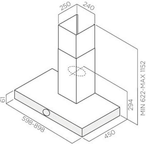 Кухонная вытяжка Jetair Touch BL/A/90
