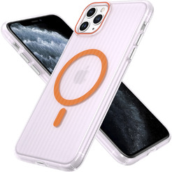 Задняя накладка CASE Translucent Strip Apple iPhone 11 Pro Max, прозрачно-оранжевый
