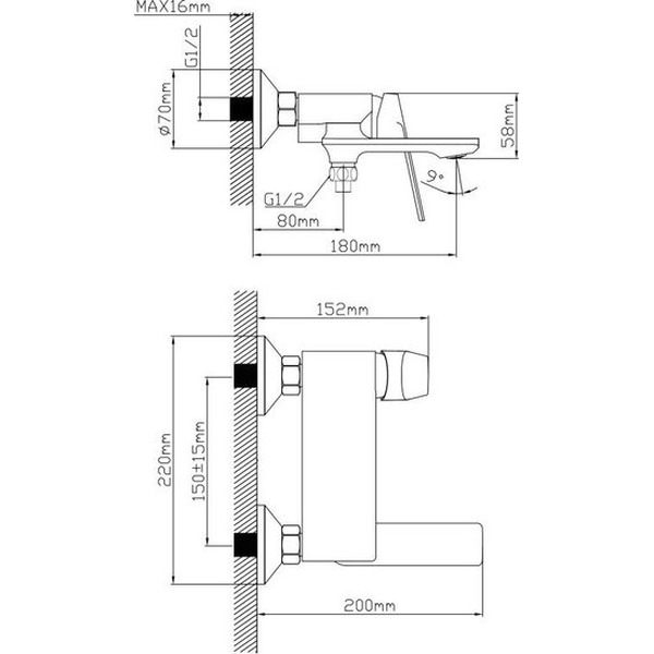 Смеситель Econoce EC0803BL