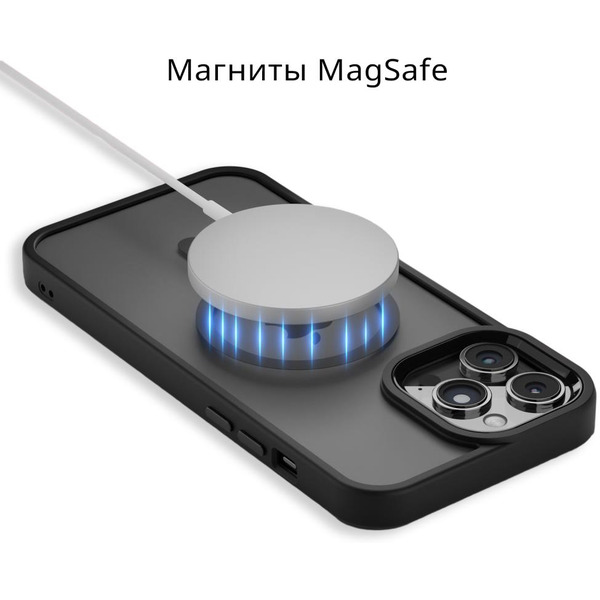 Задняя накладка CASE Acrylic MagSafe Apple iPhone 12 Pro Max черный